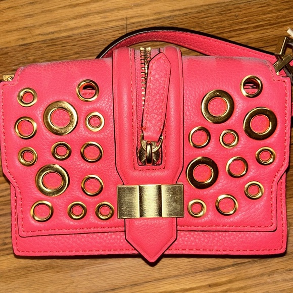 Rebecca Minkoff small pink and gold crossbody LIKE NEW - Picture 4 of 5